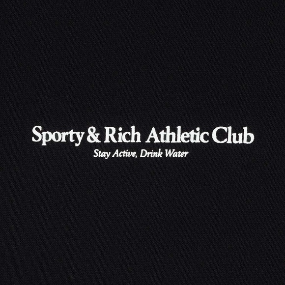 SPORTY & RICH Black Athletic Club Biker Shorts - Picture 3 of 3